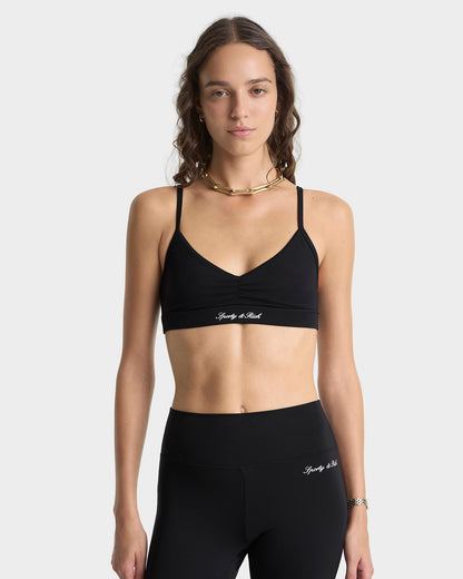 Signature Logo Flared Legging - Black/White