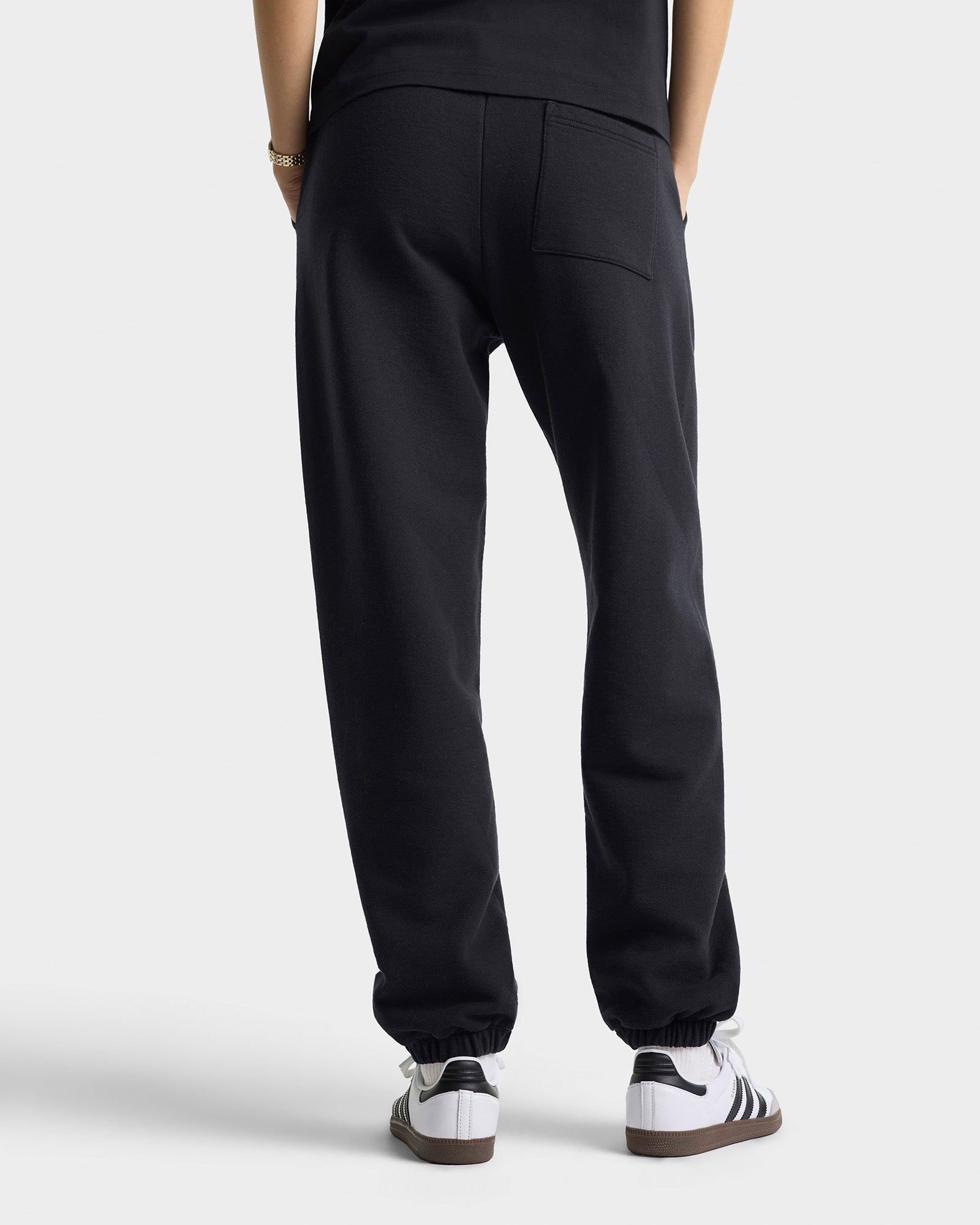 Signature Embroidered Sweatpant - Black/White