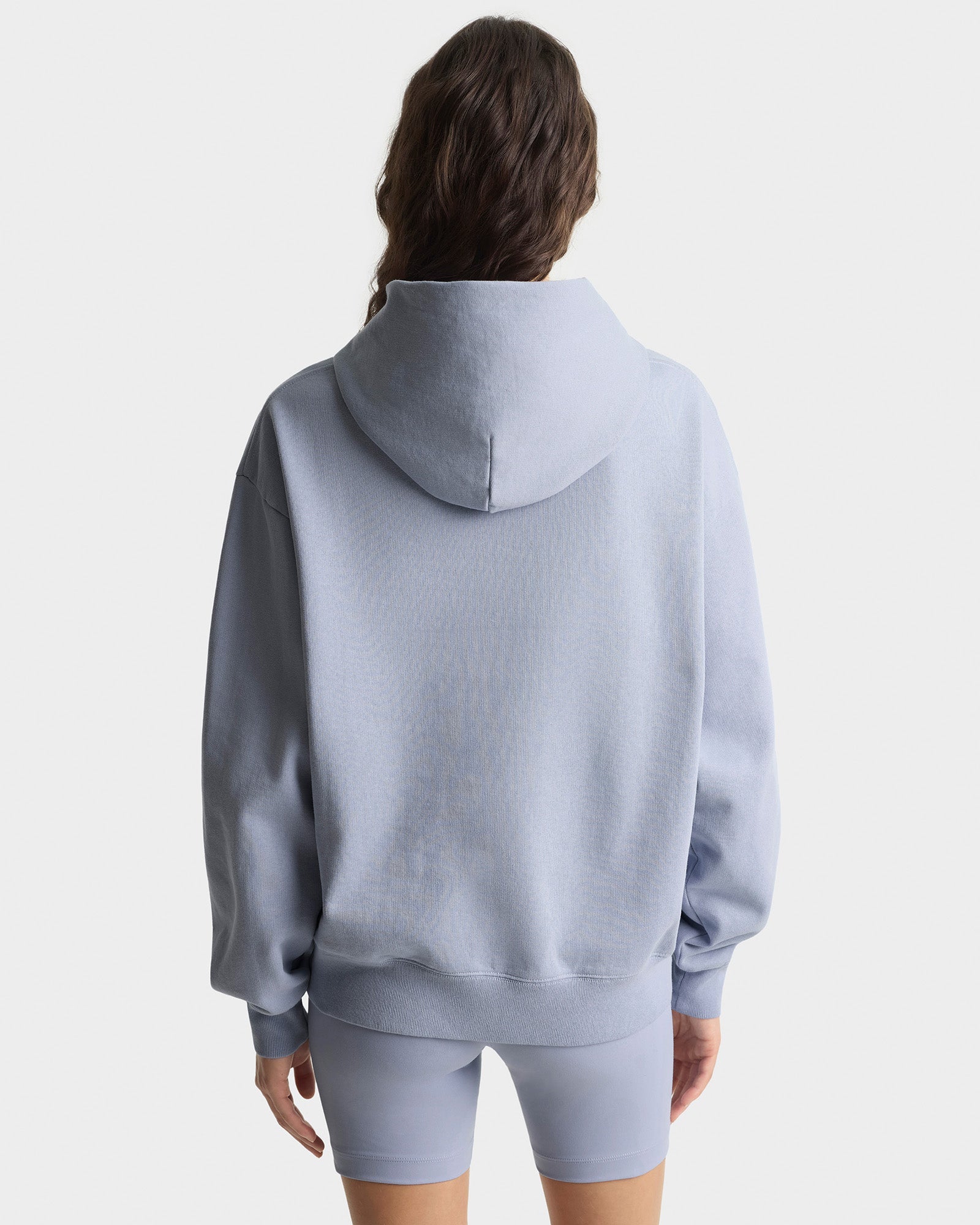 Signature Logo Embroidered Hoodie - Faded Blue/Navy