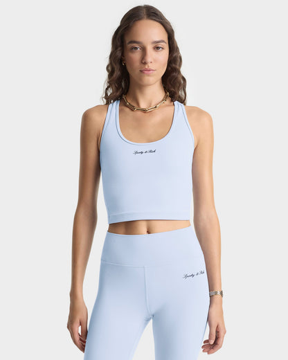 Signature Logo Sports Tank - Faded Blue/Navy
