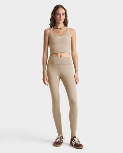 Signature Logo Sports Tank - Hazelnut