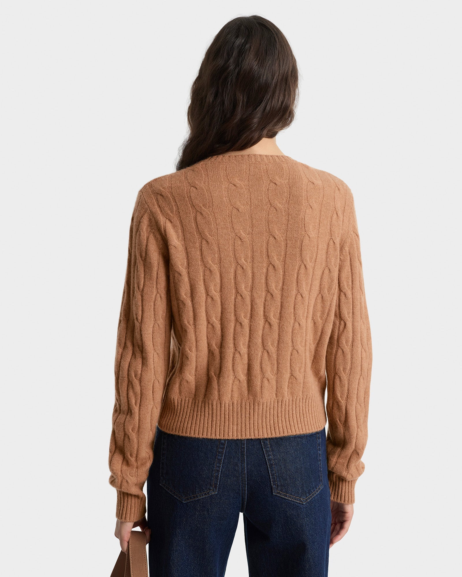SRC Cableknit Cashmere Cardigan - Camel
