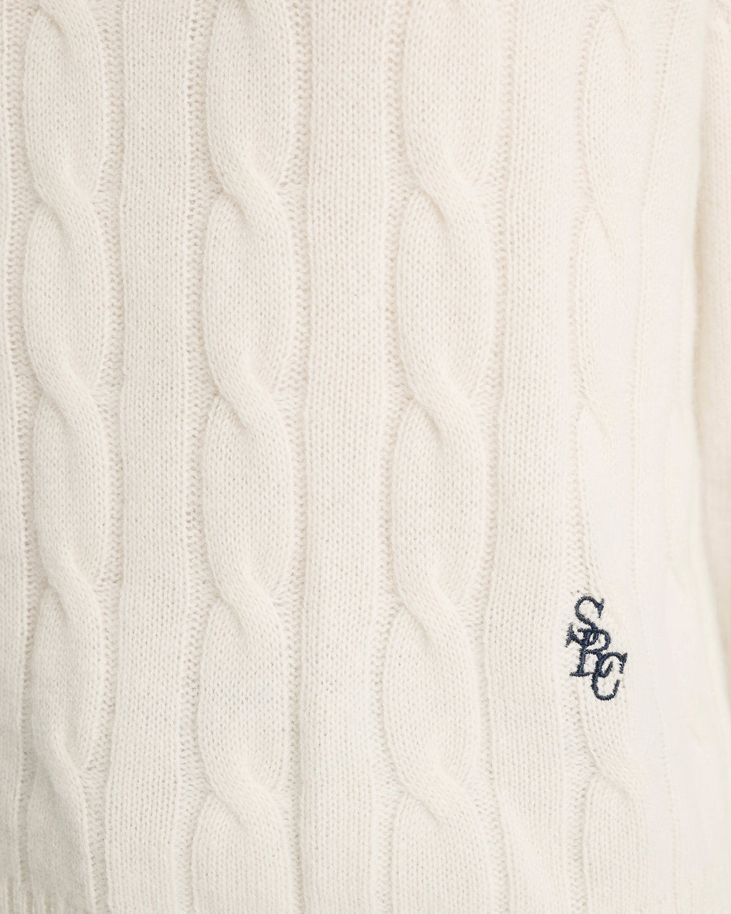 SRC Cableknit Cashmere Sweater - Ecru
