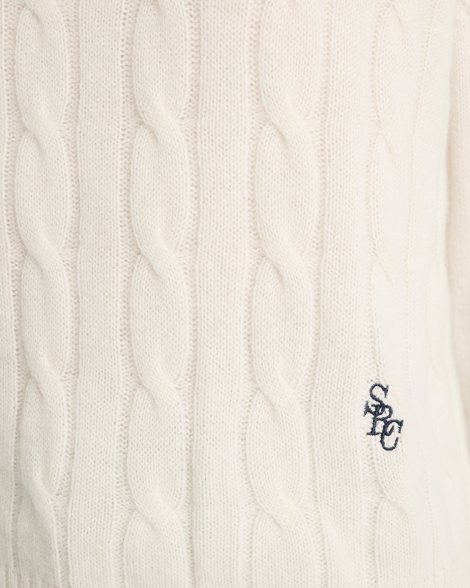 SRC Cableknit Cashmere Sweater - Ecru