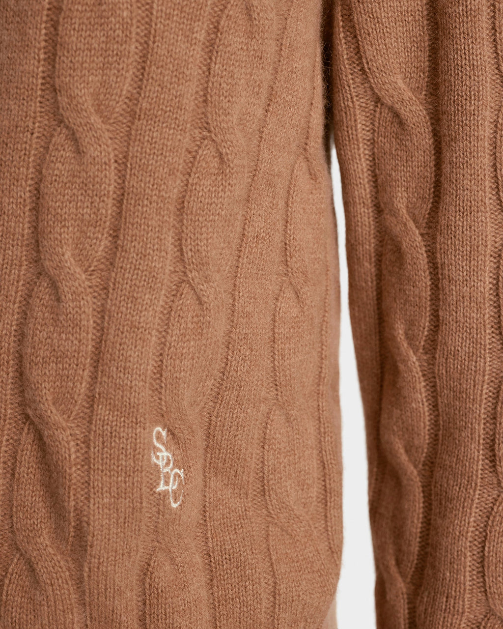 SRC Cableknit Cashmere Sweater - Camel