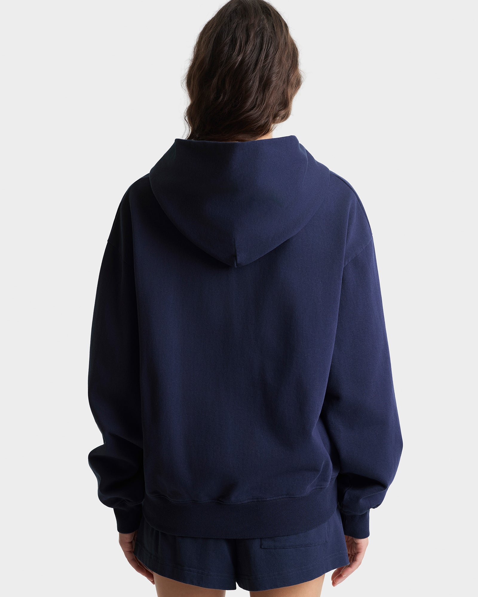 S&R Ivy Zip Hoodie - Navy/White