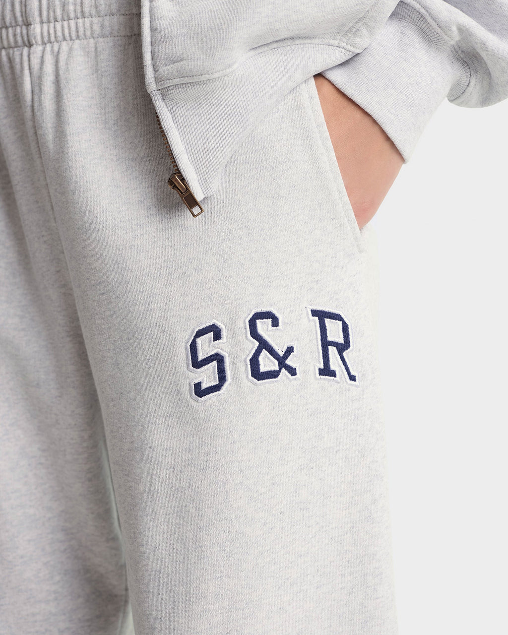S&R Ivy Sweatpant - Heather Gray/Navy