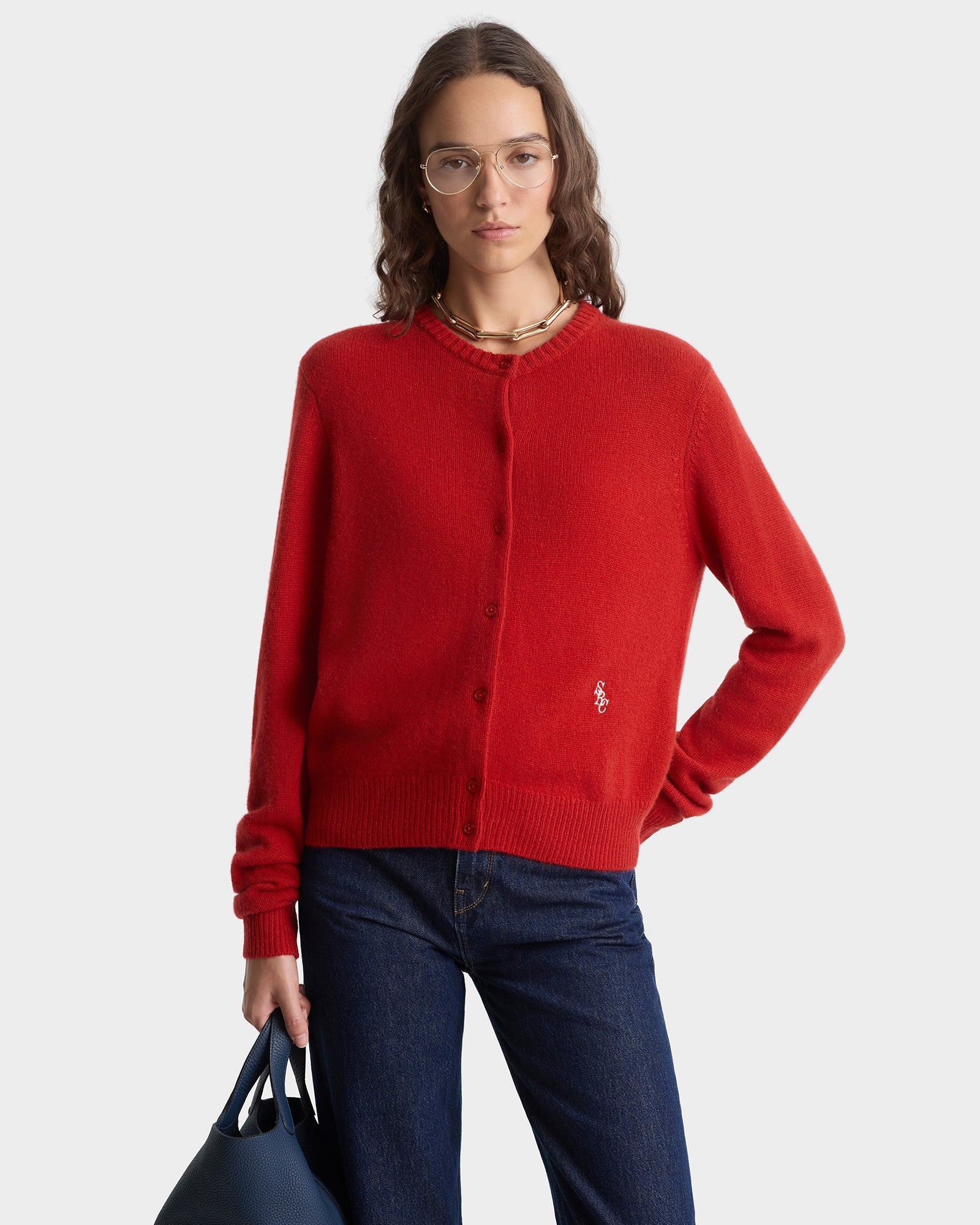 SRC Cashmere Cardigan - Ruby