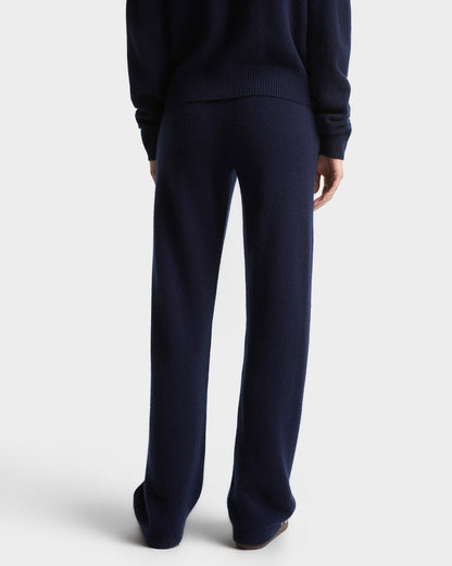 SRC Cashmere Trousers - Navy/White