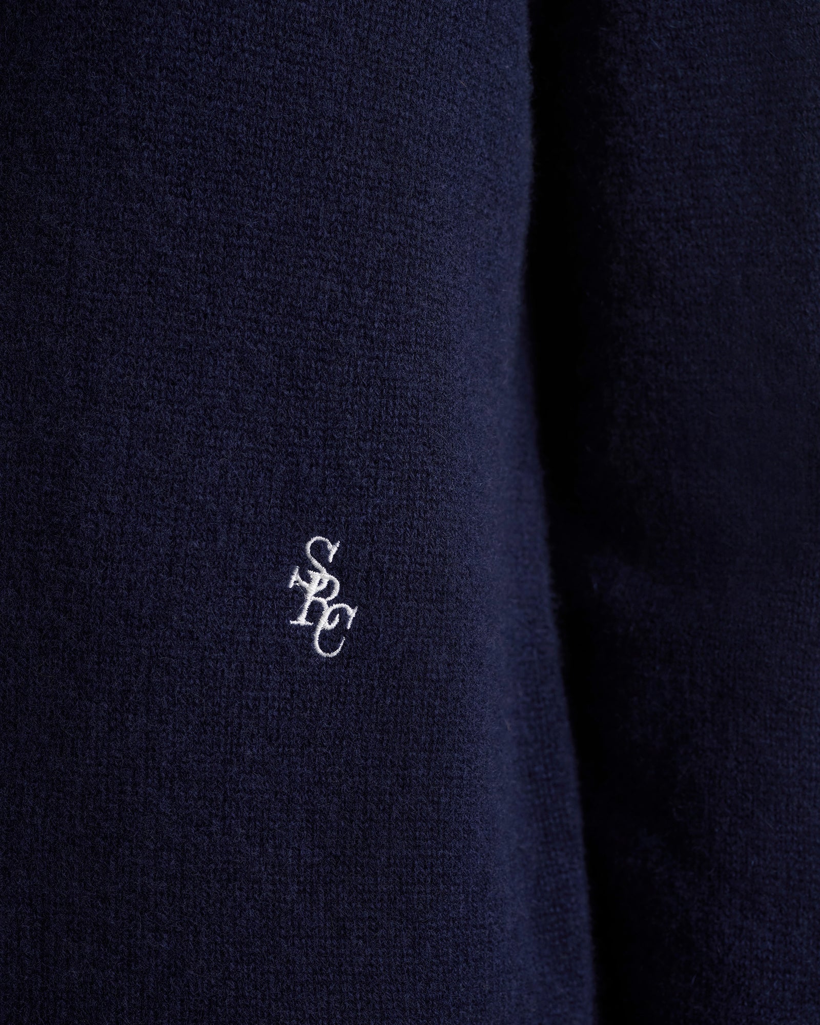 SRC Cashmere Sweater - Navy/White