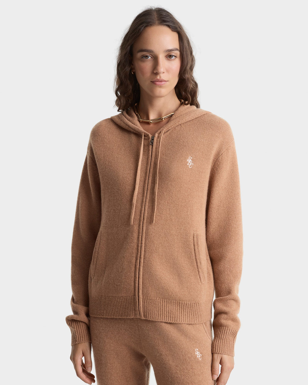 SRC Cashmere Zip Hoodie - Camel