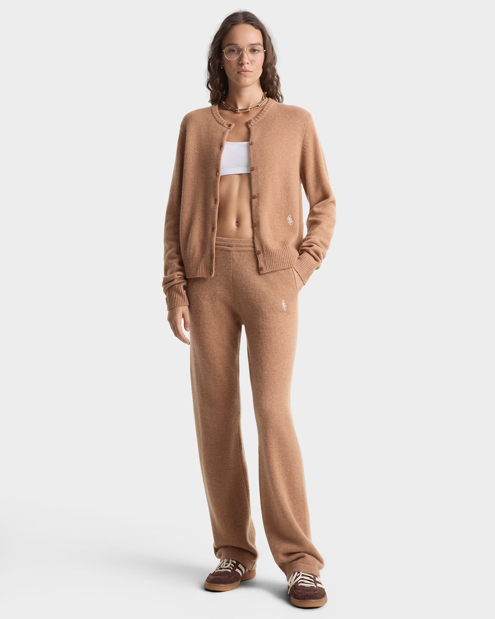 SRC Cashmere Trousers - Camel/White