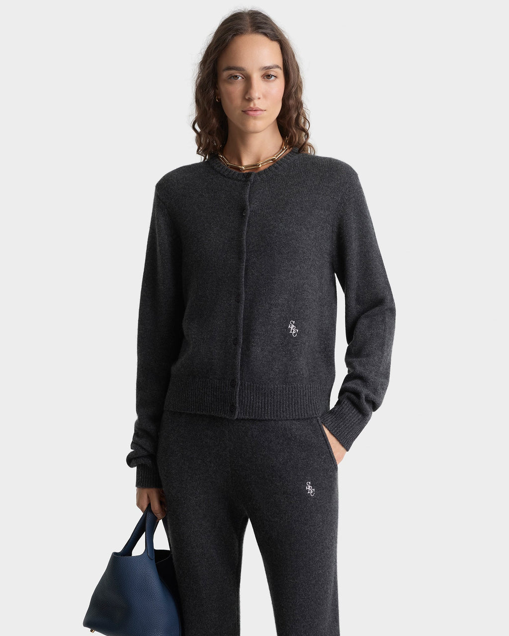 SRC Cashmere Cardigan - Dark Grey