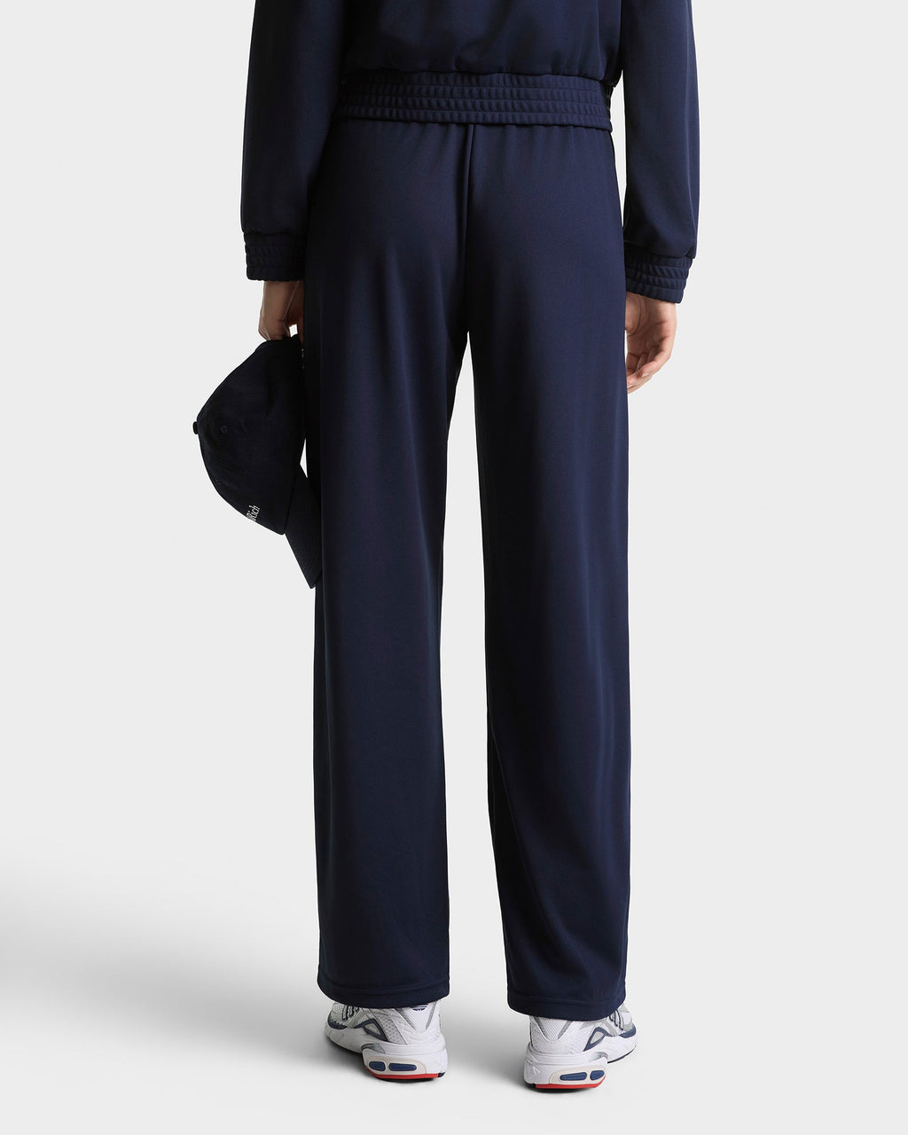 Serif Logo Retro Track Pant - Navy/White