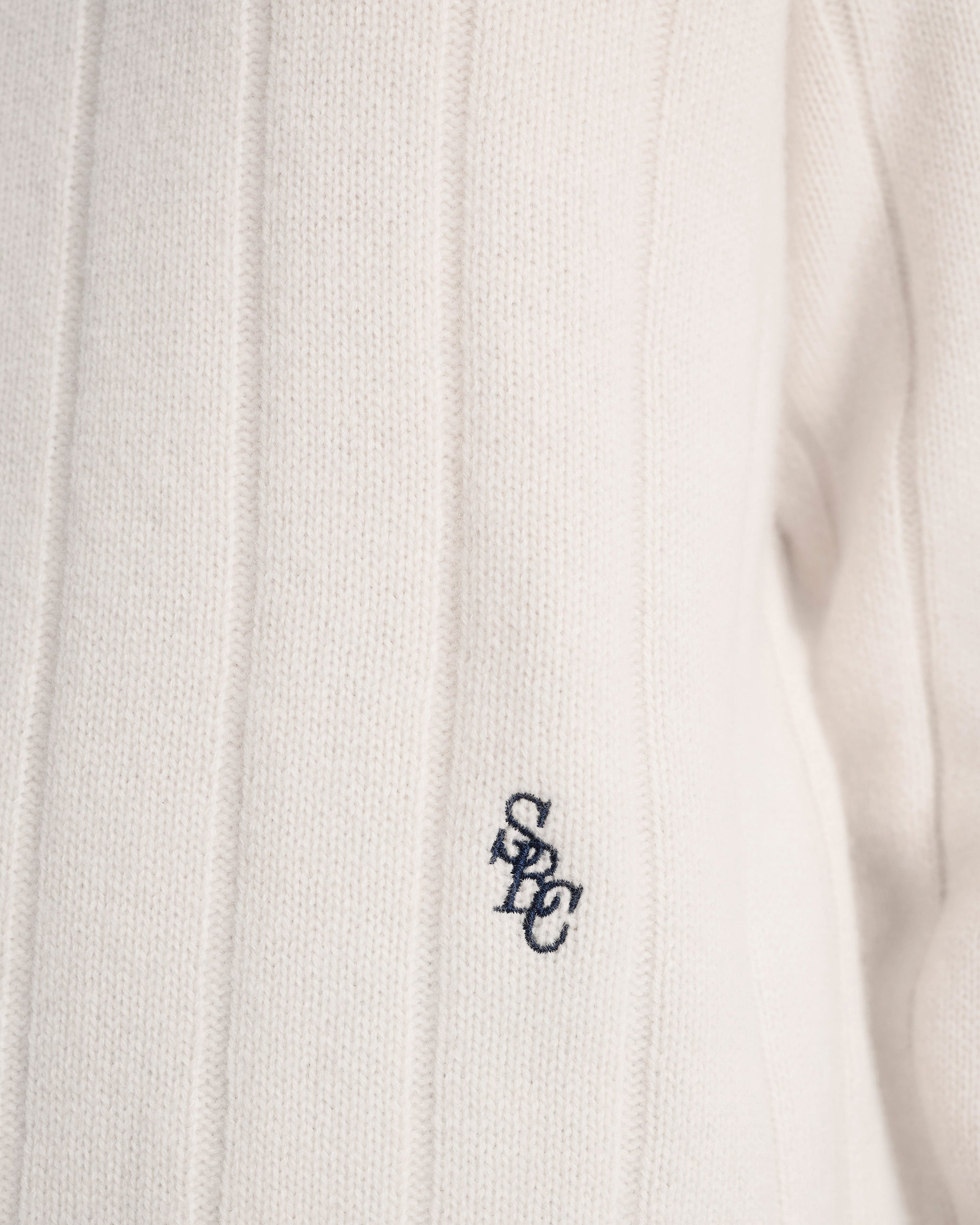 SRC Cricket Cashmere Sweater - Ecru/Navy