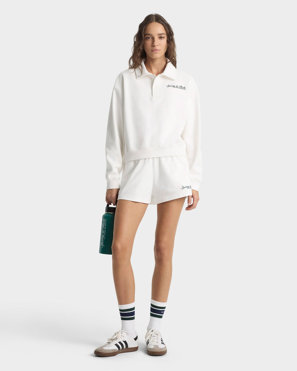 Syracuse Embroidered Polo - White/Forest