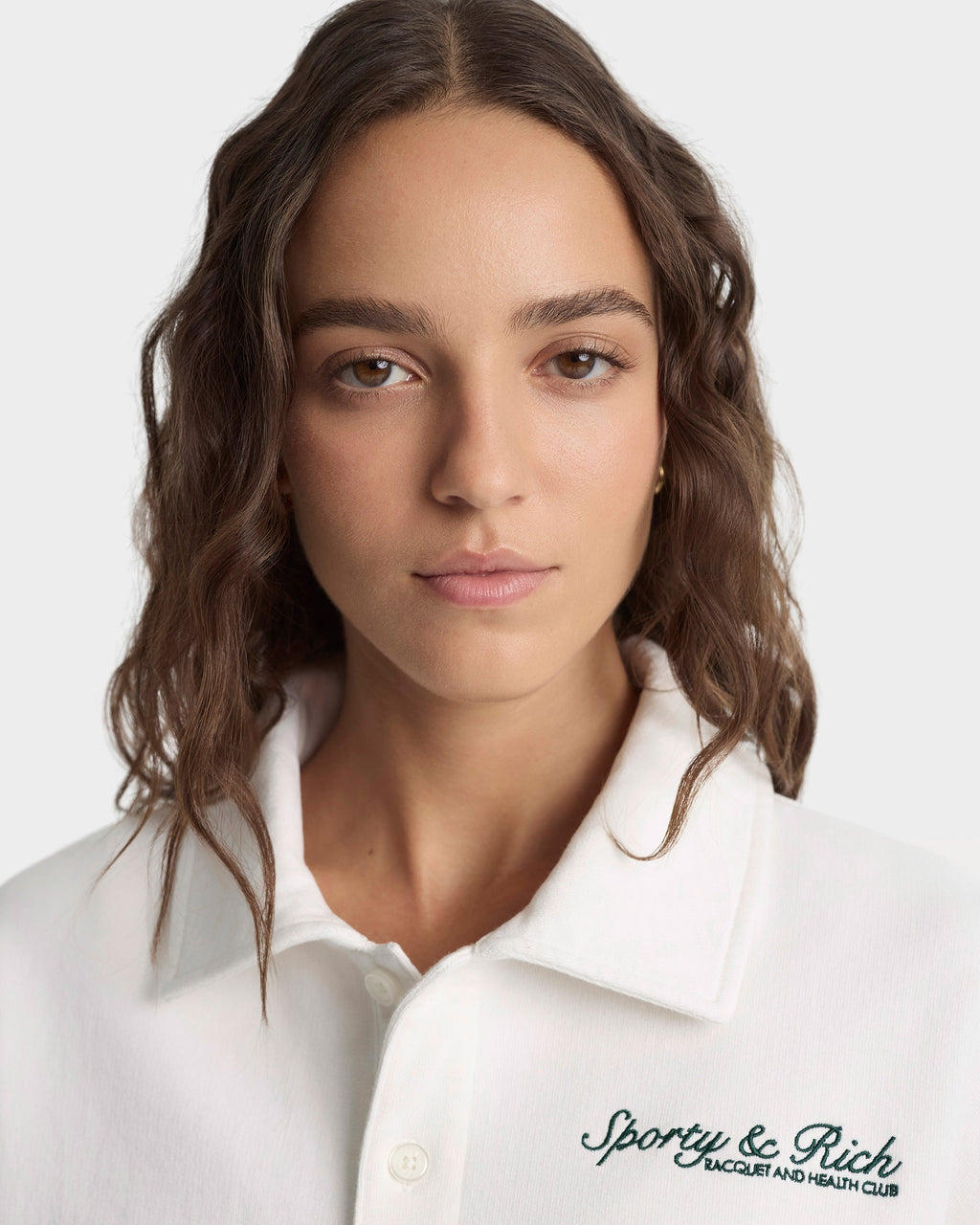 Syracuse Embroidered Polo - White/Forest