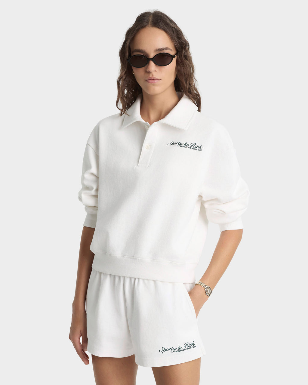 Syracuse Embroidered Disco Short - White