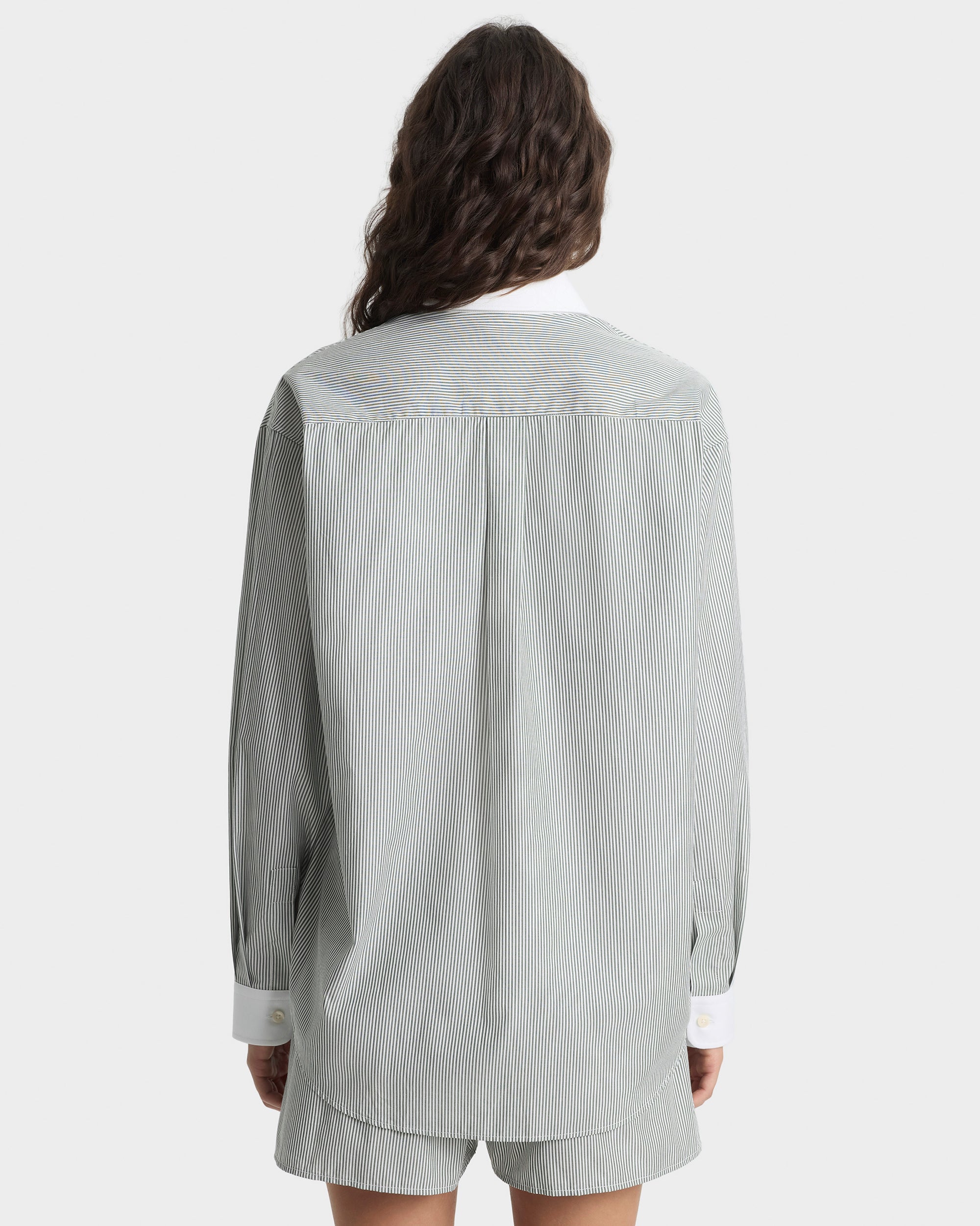 SRC Oversized Shirt - Forest striped