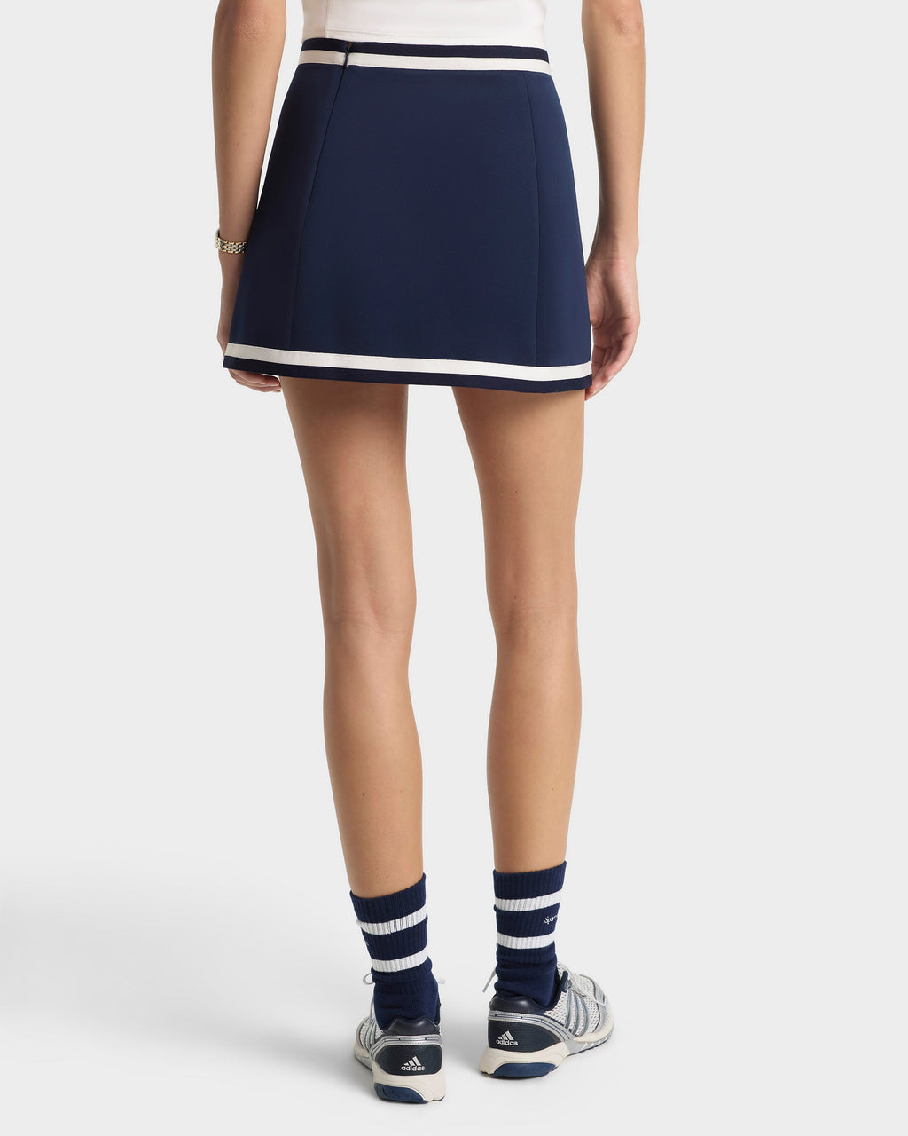Serif Logo Mila Skirt - Navy/White