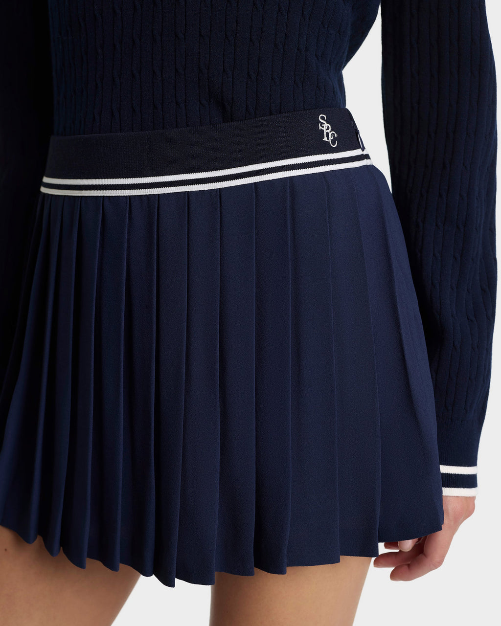 SRC Abigail Skirt - Navy/Ecru
