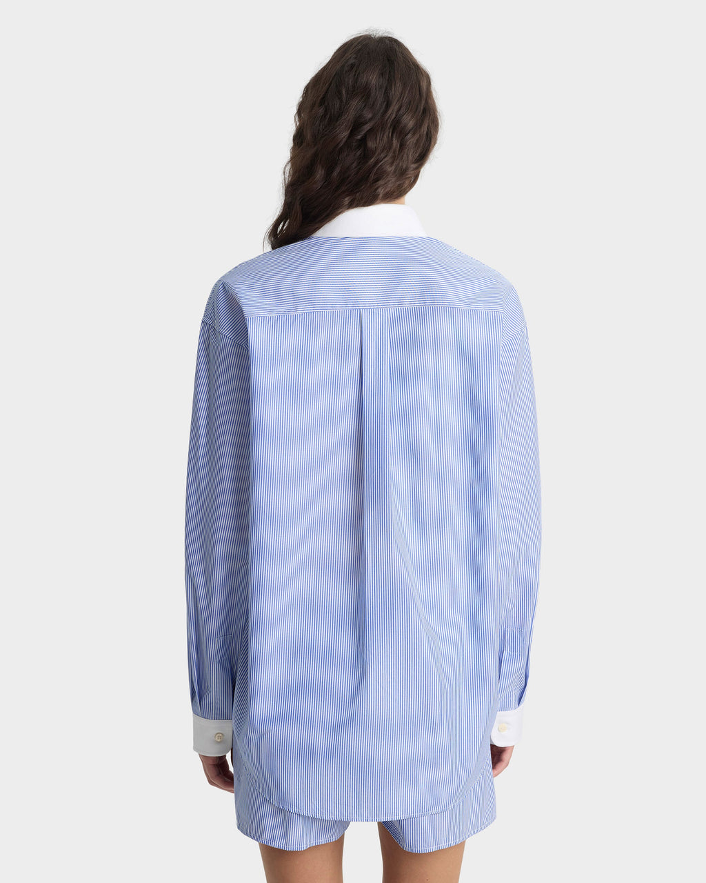SRC Oversized Shirt - Navy Stripe