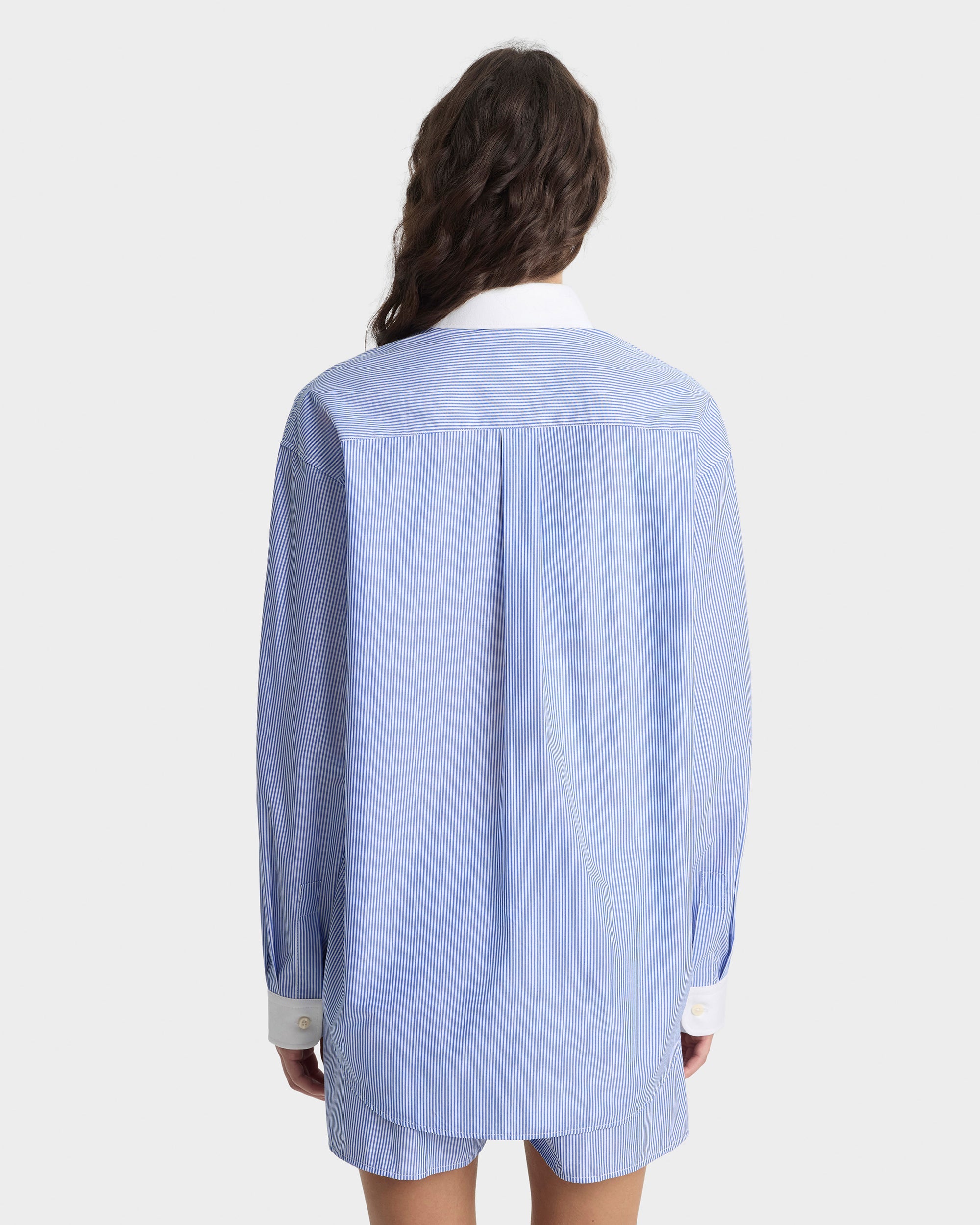 SRC Oversized Shirt - Navy Stripe