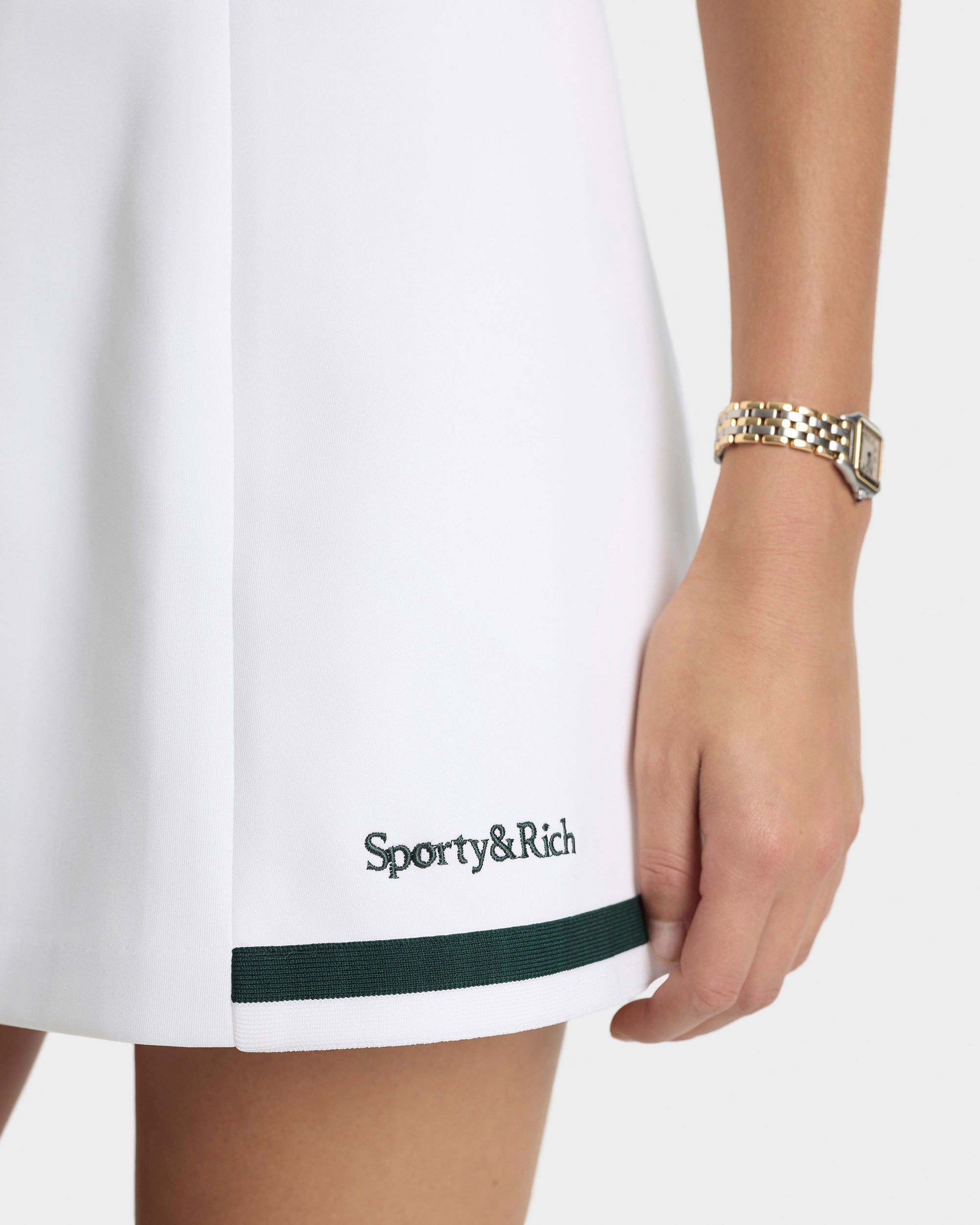 Serif Logo Mila Skirt - White/Forest
