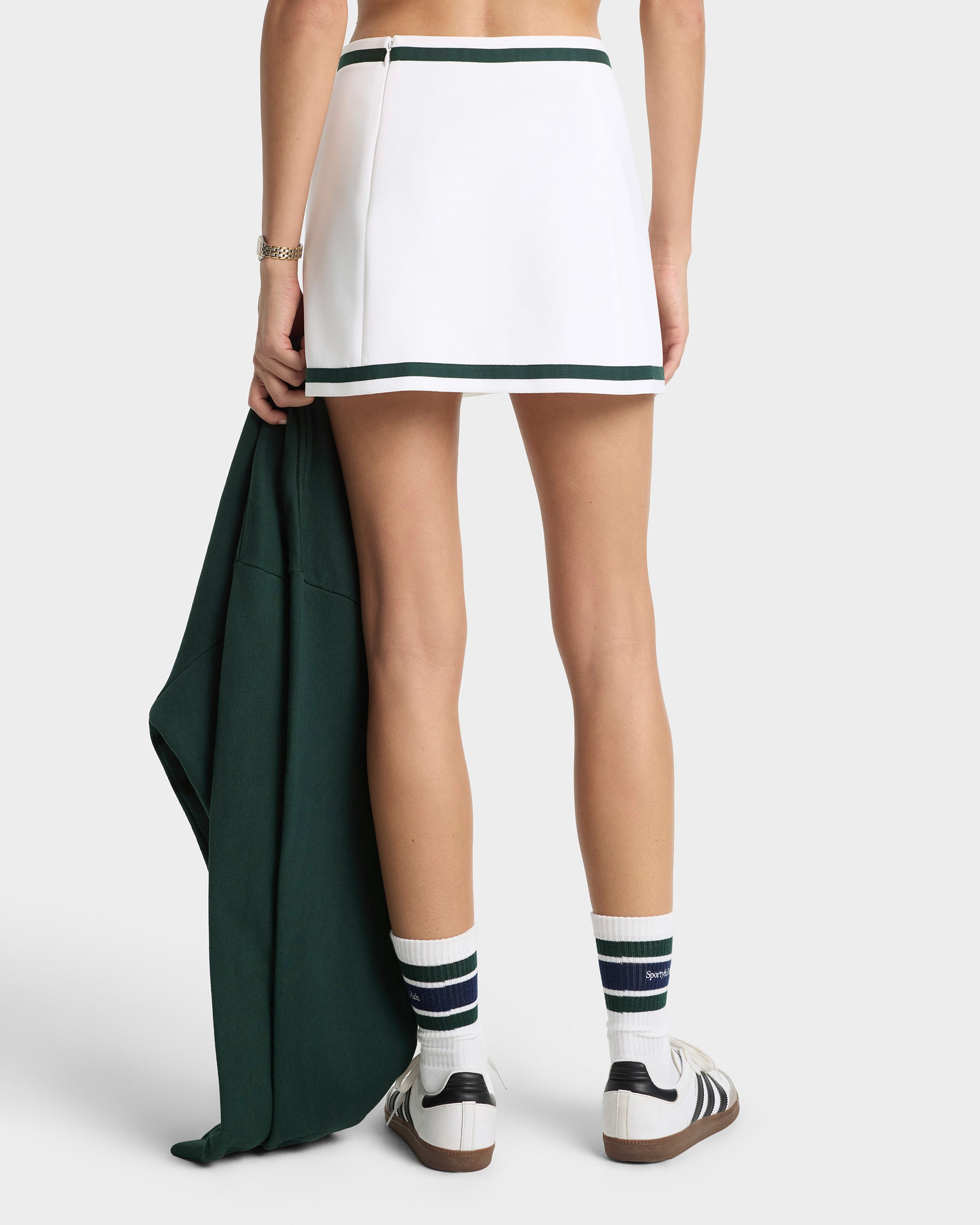 Serif Logo Mila Skirt - White/Forest