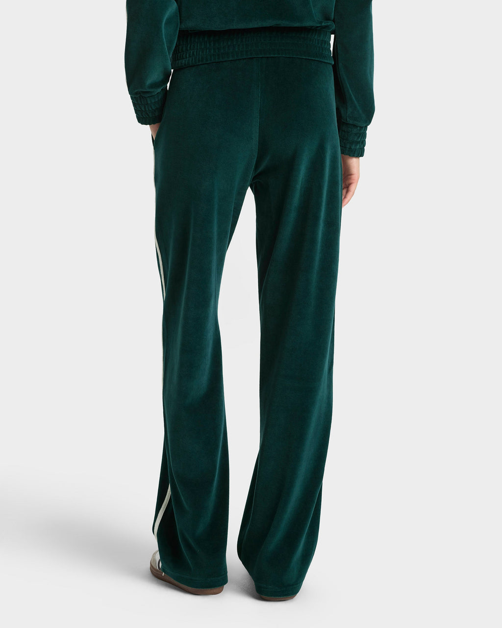 Crown Tennis Velour Sweatpant - Forest/Ecru