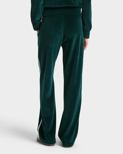 Crown Tennis Velour Sweatpant - Forest/Ecru