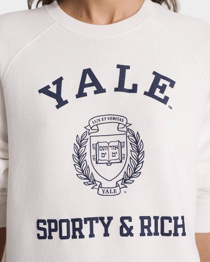 Veritas Soft Crewneck - White/Navy