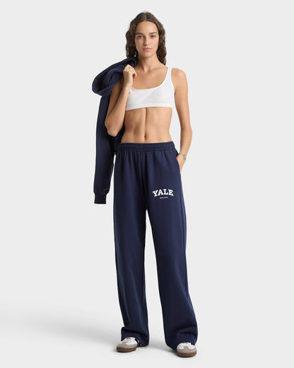 Yale Classic Wide Sweatpant - Navy/White