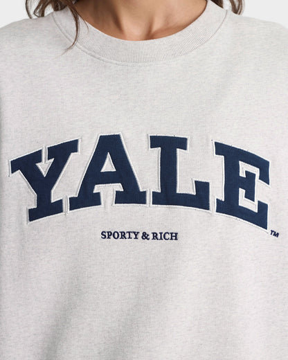 Yale Ivy Crewneck - Heather Gray/Navy