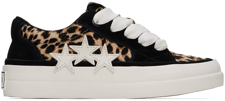 AMIRI Black & Brown Leopard Sunset Skate Low Sneakers