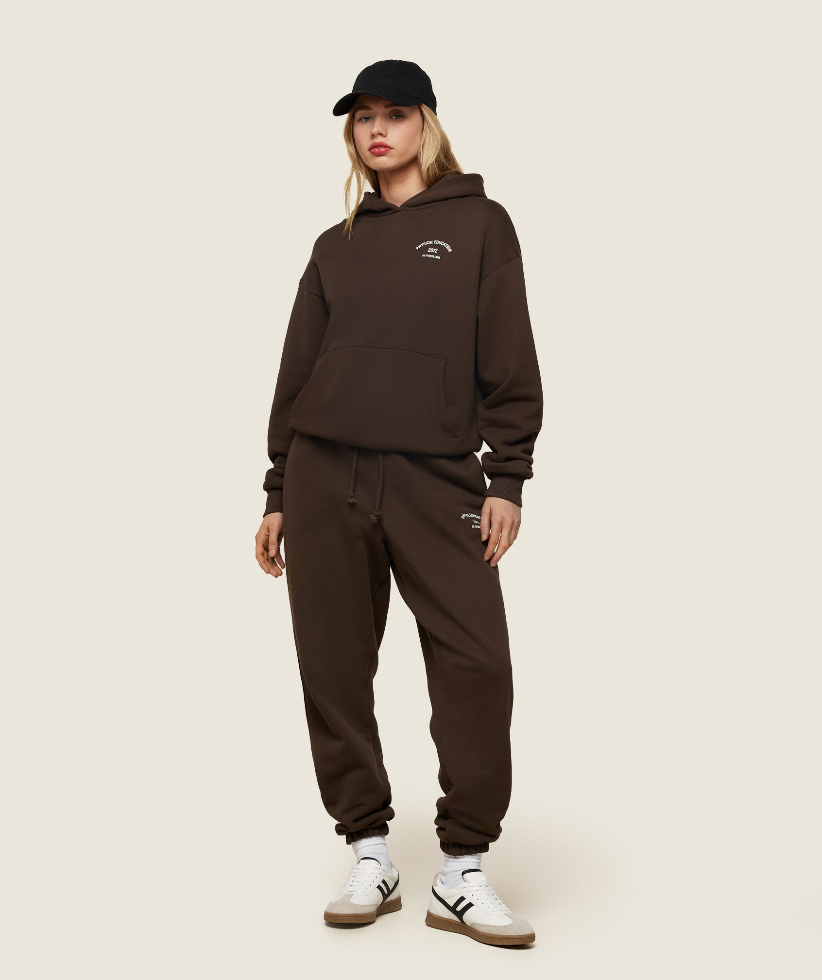 Gymshark Phys Ed Graphic Hoodie - Archive Brown