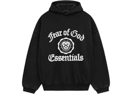 Fear of God Essentials Heavy Fleece Vintage Shrunken HoodieBlack