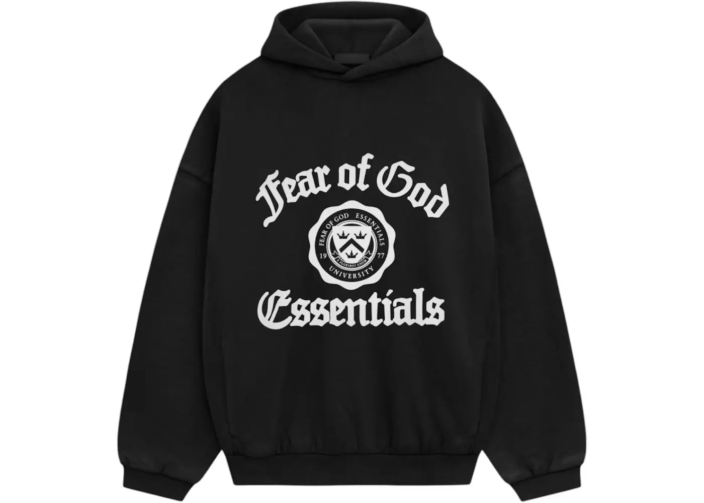 Fear of God Essentials Heavy Fleece Vintage Shrunken HoodieBlack