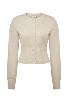 Ferne Button Up Knit Cardigan - Oat Marle