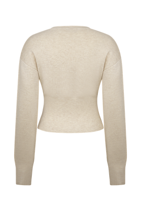 Ferne Button Up Knit Cardigan - Oat Marle