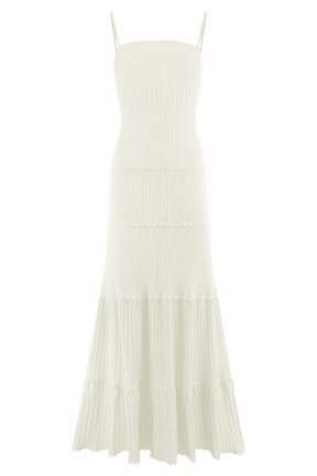 Finley Pointelle Knit Maxi Dress - Ivory