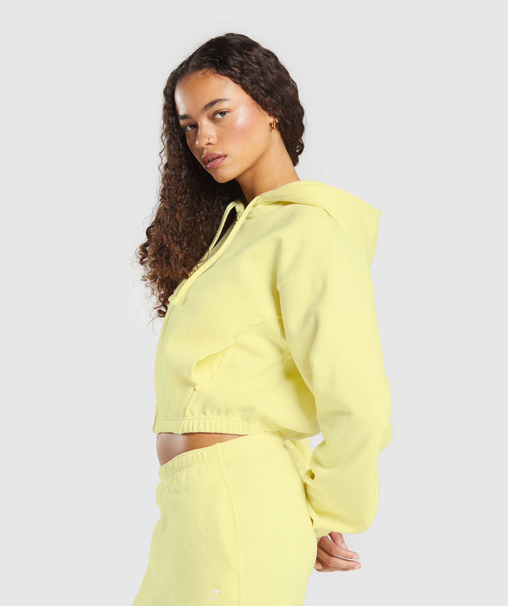 Gymshark Fleece Zip Hoodie - Refresh Yellow