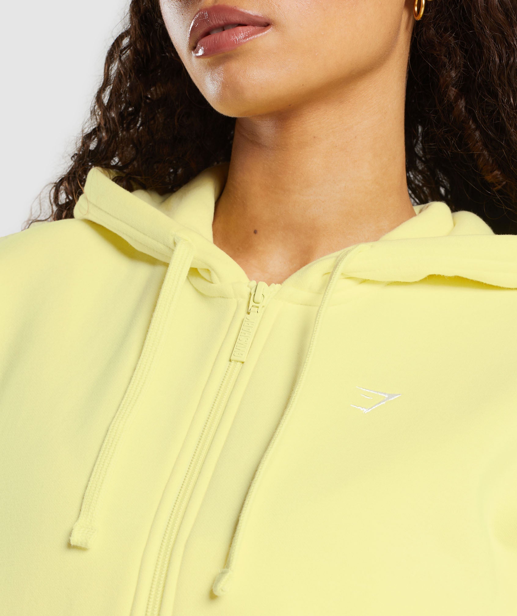 Gymshark Fleece Zip Hoodie - Refresh Yellow