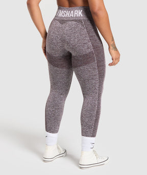 Gymshark Flex High Waisted Leggings - Plum Brown/White Marl