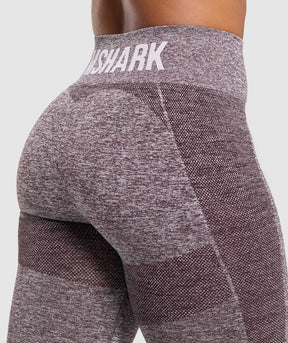 Gymshark Flex High Waisted Leggings - Plum Brown/White Marl