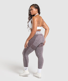Gymshark Flex High Waisted Leggings - Plum Brown/White Marl