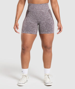 Gymshark Flex Shorts - Plum Brown/White Marl