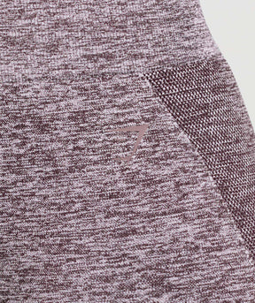 Gymshark Flex Shorts - Plum Brown/White Marl