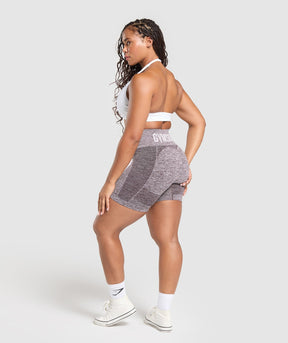 Gymshark Flex Shorts - Plum Brown/White Marl