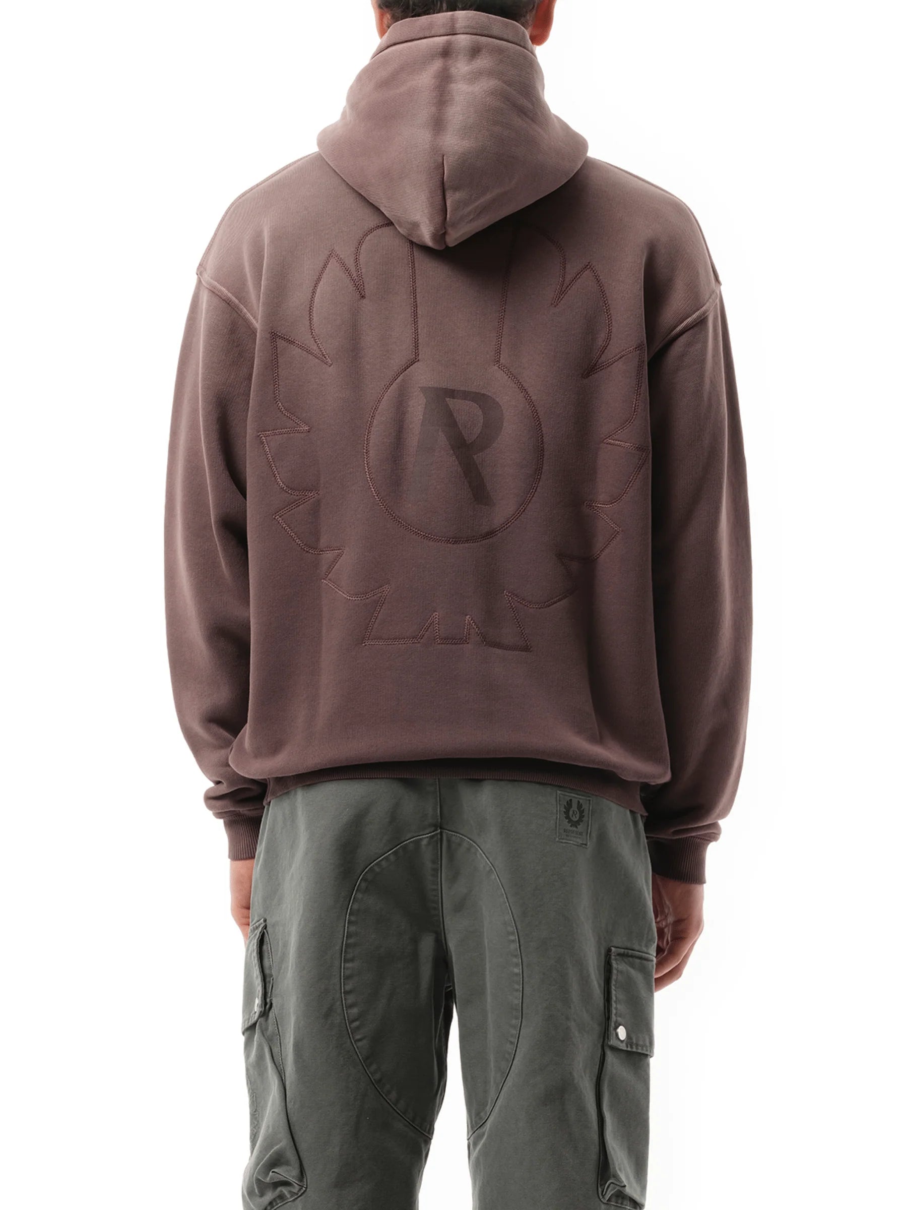 Represent X Belstaff Outline Phoenix Hoodie in Plum